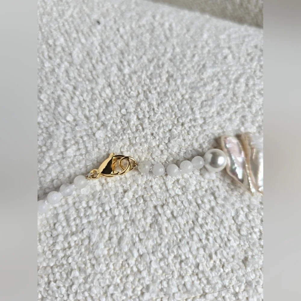 Free People × Galley Los Angeles,  Summertime Necklace -Beachy Pucca Ivory NWOT